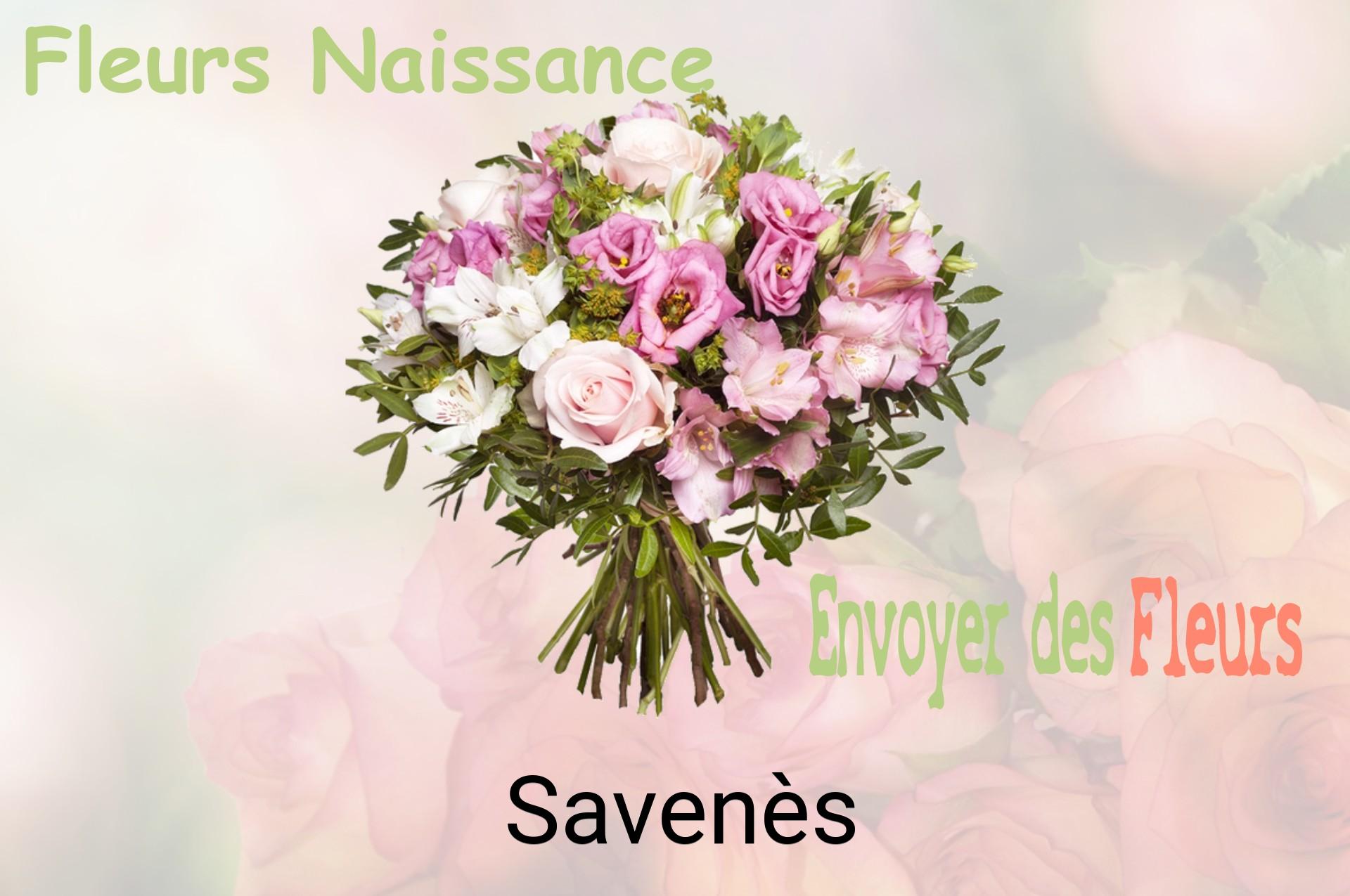 Bouquet de fleurs de naissance livré à Savenès